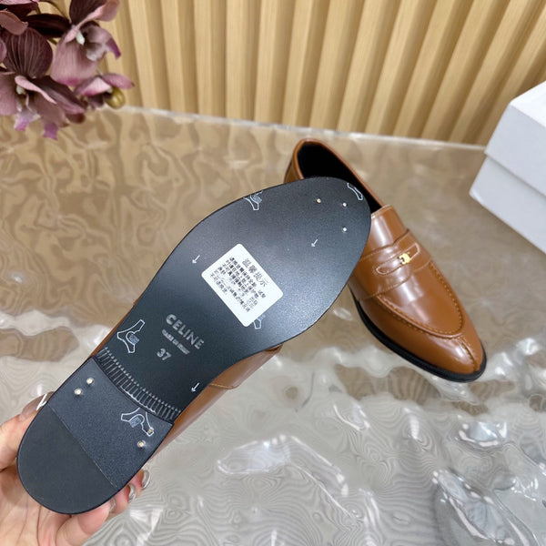 CELINE Loafers Brown Leather 285918