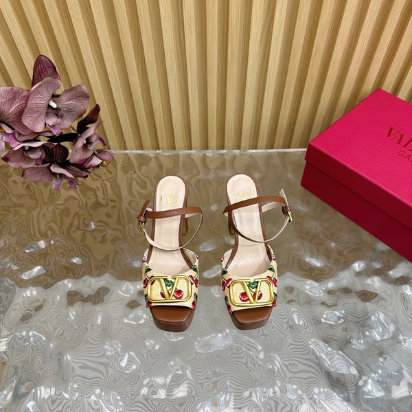 VT 2025 High Heels Sandals 110mm Brown Calfskin 286488