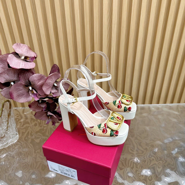 VT 2025 High Heels Sandals 110mm White Calfskin 286489