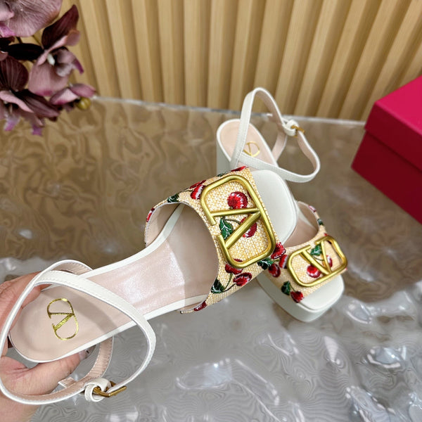 VT 2025 High Heels Sandals 110mm White Calfskin 286489