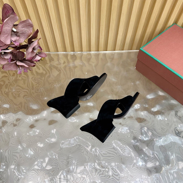 LP Vera Heeled Sandal Black Sheepskin 307966