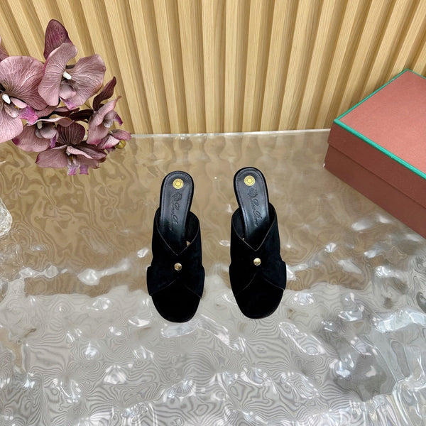 LP Vera Heeled Sandal Black Sheepskin 307966