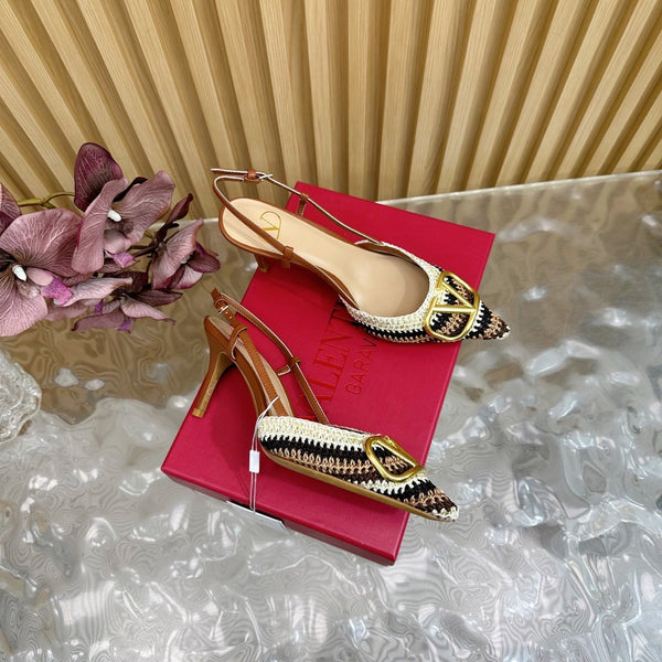 VT 25 Bohemian Slingback Brown Knitted Sheepskin 325190