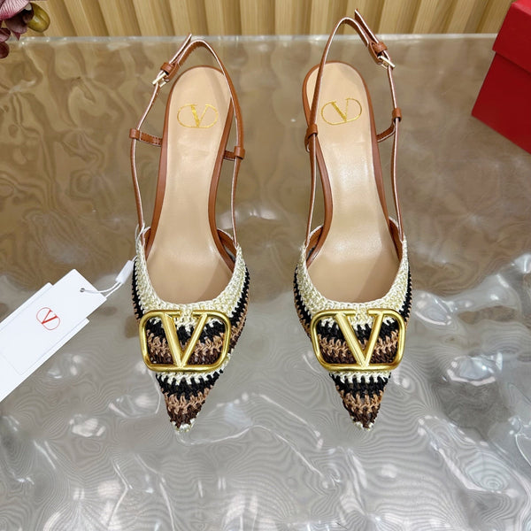 VT 25 Bohemian Slingback Brown Knitted Sheepskin 325190