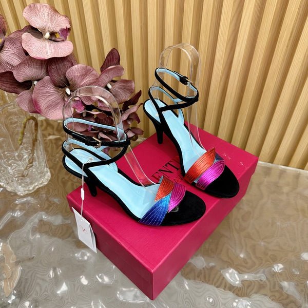 VT 25 Feuillage En Feuille Sandals Black Cowhide 331924