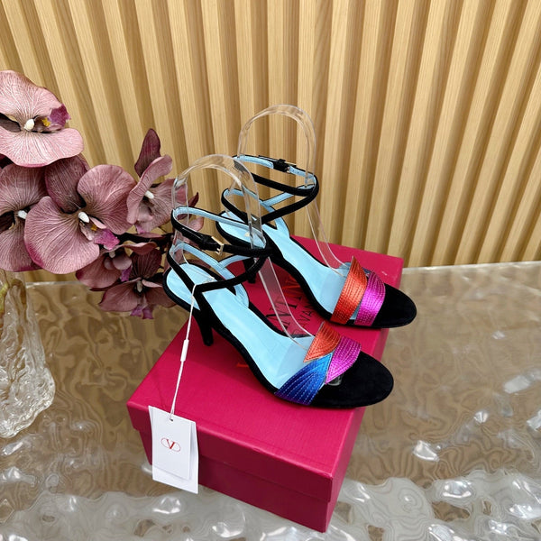 VT 25 Feuillage En Feuille Sandals Black Cowhide 331924