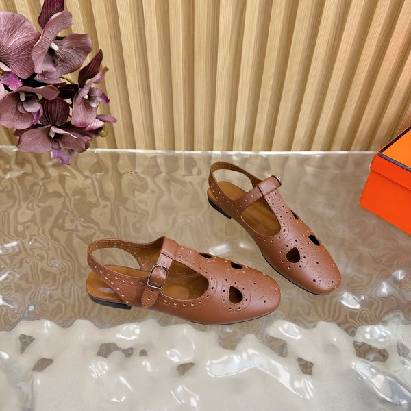 HM 25 Kim Slingback Brown Lambskin 352958