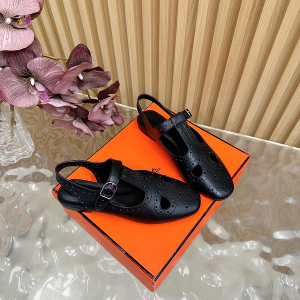 HM 25 Kim Slingback Black Lambskin 352959