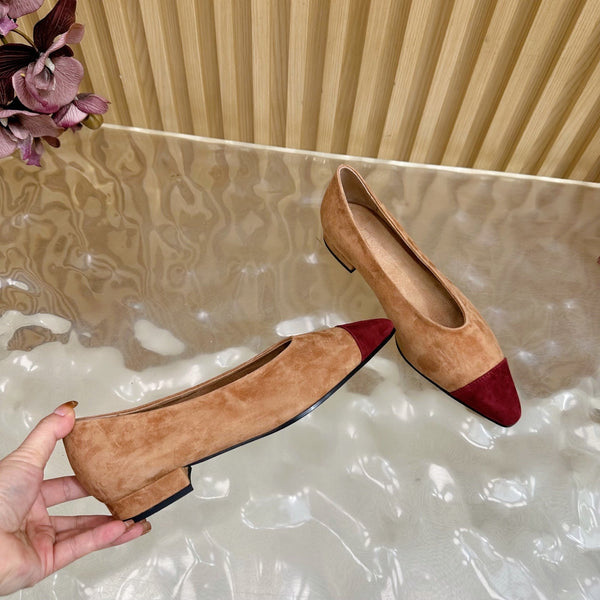LP Rebecca Ballet Flats Brown Red Suede 498458