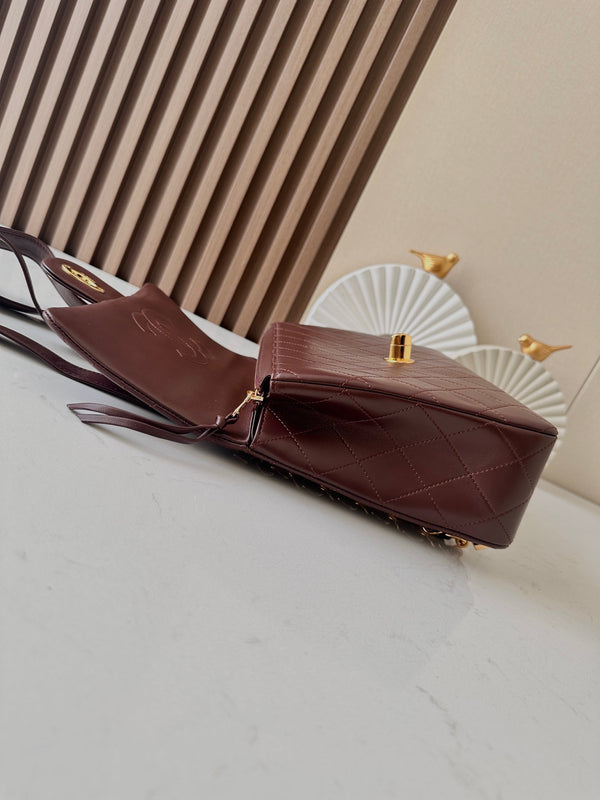 CC 2025 Backpack 30cm Brown Gold Backpack Sheepskin 298104