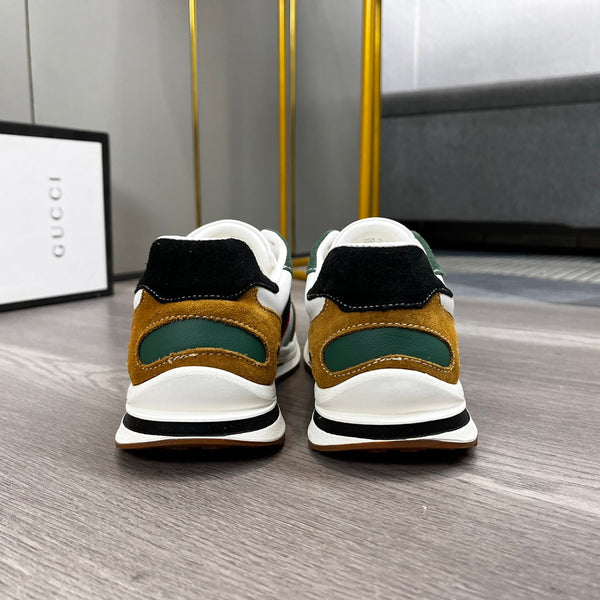 GG Men's Ace Bee Sneaker Multicolor Suede Cowhide 487718