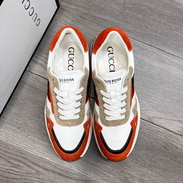 GG Men's Ace Bee Sneaker Multicolor Suede Cowhide 487717