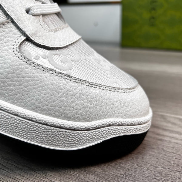 GG Men's Supreme Sneaker White Brown Cowhide 531199