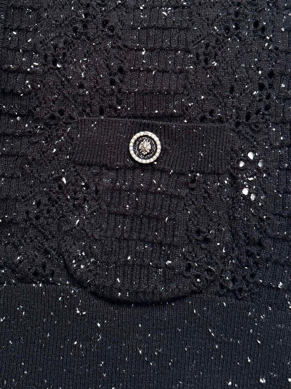 Cardigan CC 25 en laine noire