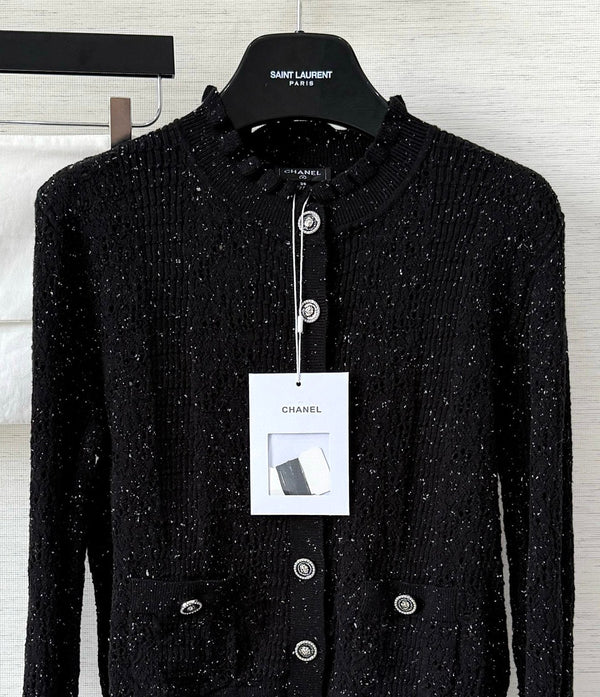 Cardigan CC 25 en laine noire