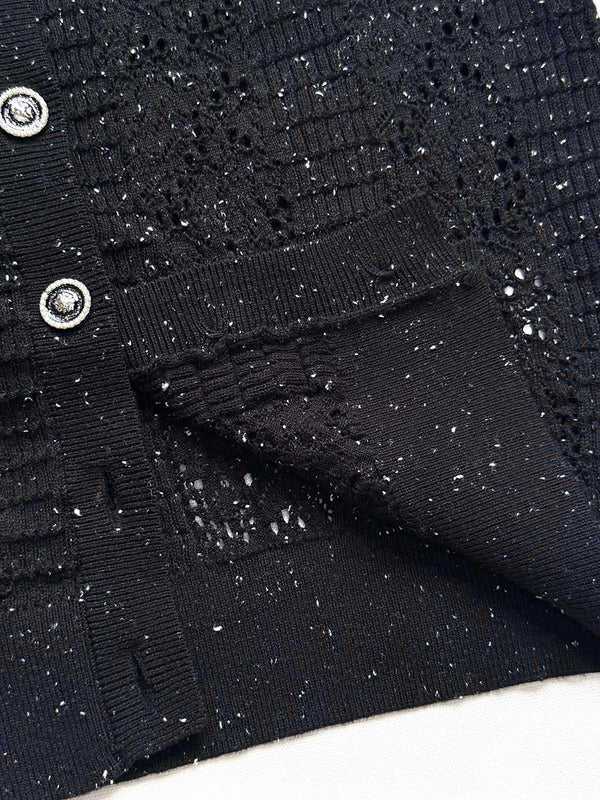 Cardigan CC 25 en laine noire