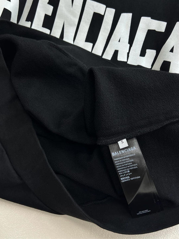 Balenciaga 25 Hoodie Black Cotton 0034