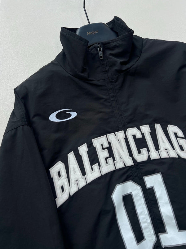 Balenciaga 25 Football Jacket Black Polyester 0038