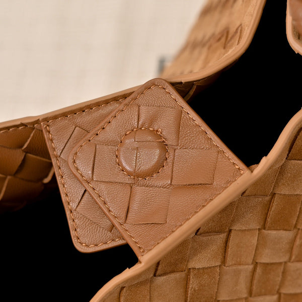 BV 26s Parachute Bag Brown Intrecciato Suede 291415
