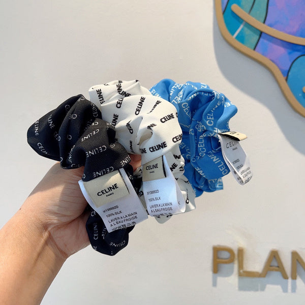 BLACK WRINKLED FABRIC SCRUNCHIE 358225