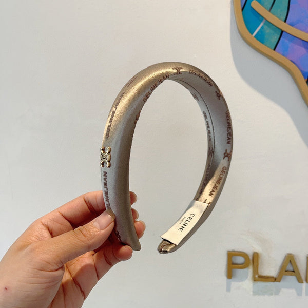 KHAKI BROWN SILK HAIRBAND 432806