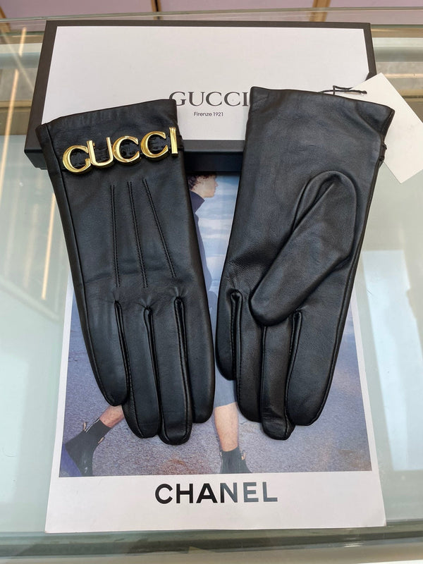 EUROPEAN GLOVES IN BLACK LAMBSKIN WITH CASHMERE LINING 376727