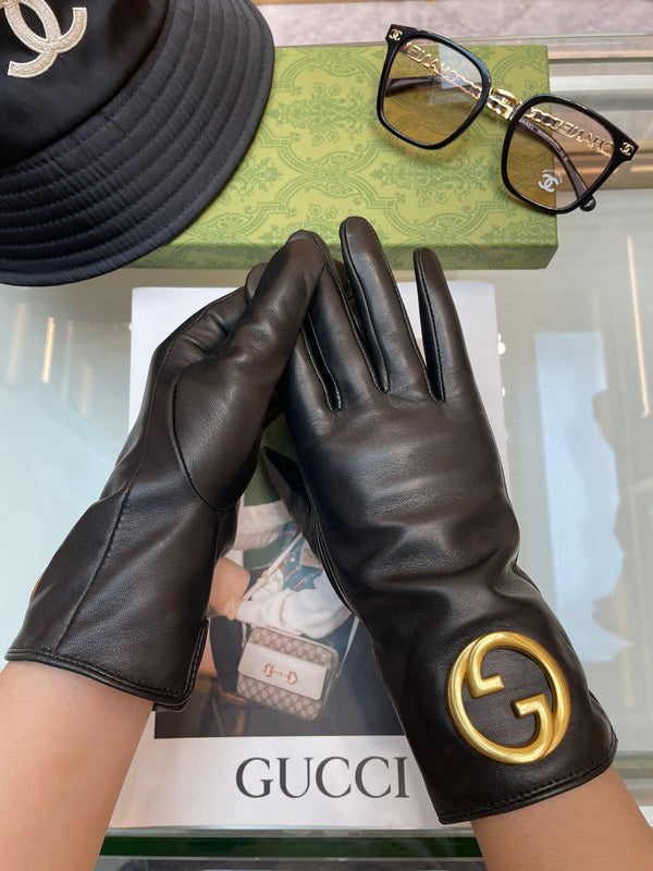 GLOVES IN BLACK SHEEPSKIN WITH CASHMERE LINING 432595