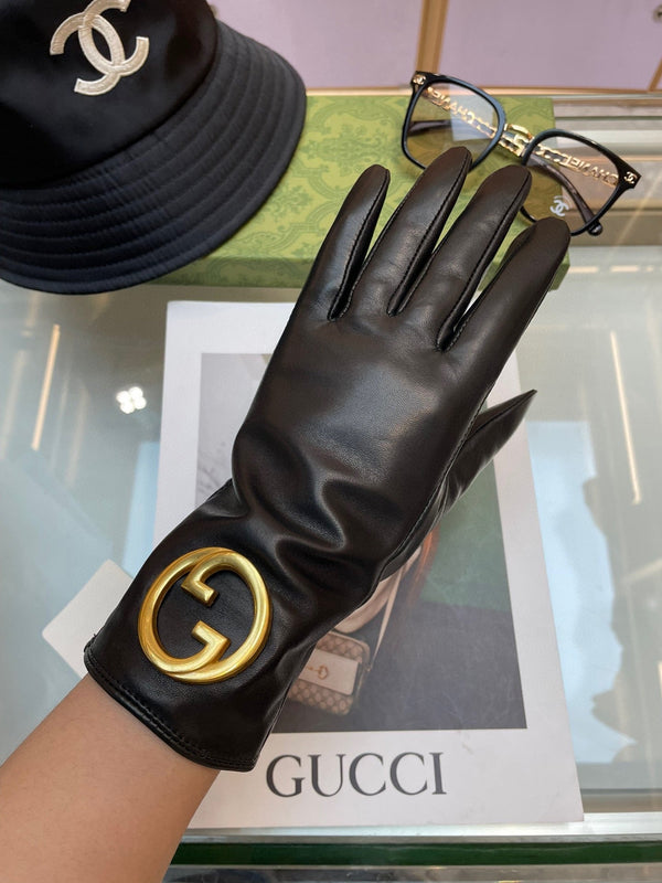 GLOVES IN BLACK SHEEPSKIN WITH CASHMERE LINING 432595