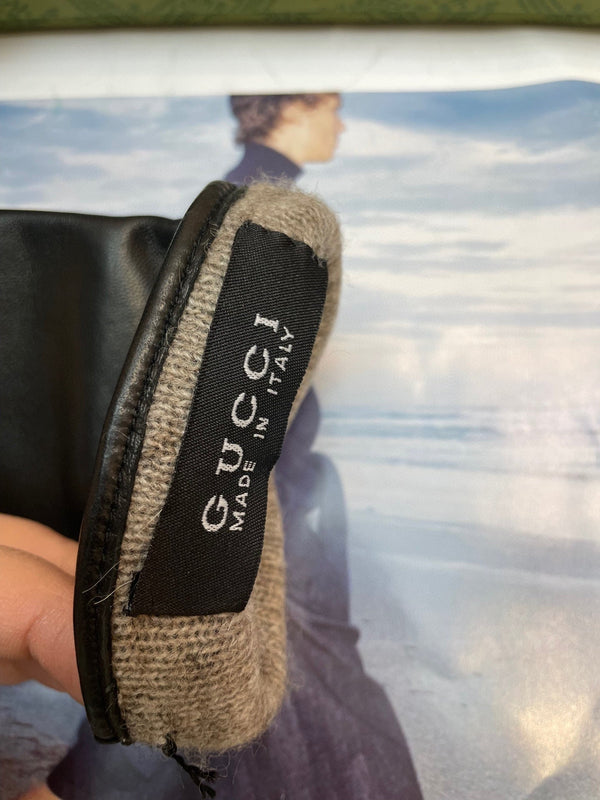 HORSEBIT GLOVES IN BLACK LAMBSKIN WITH CASHMERE LINING 454592