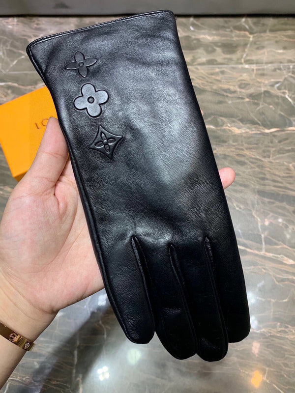 LV GLOVES IN BLACK LAMBSKIN 463843