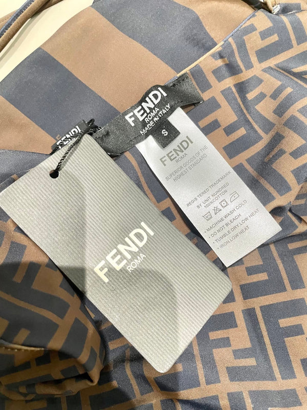Fendi Swimsuit Black Brown Technical Fabric 180514