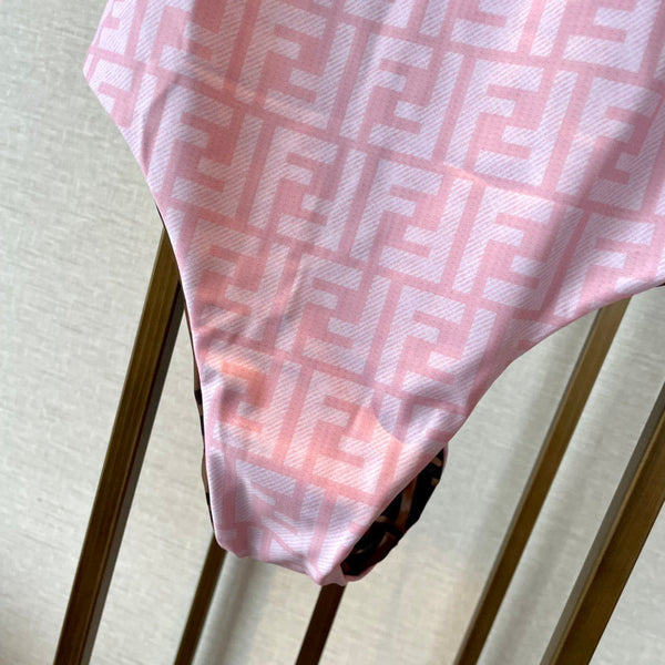 Fendi Reversible One-Piece Swimsuit Pink Cotton 180522