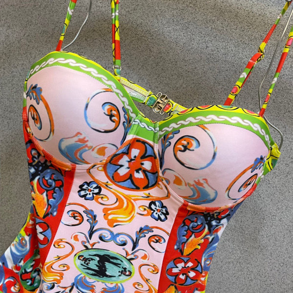 Versace One-Piece Bikini Colorful 201830