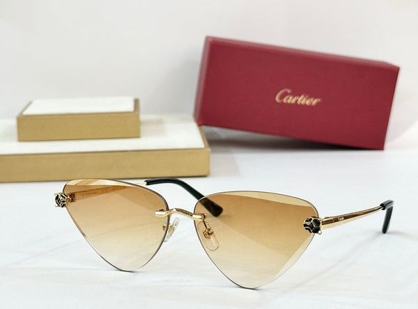 PANTHÈRE RIMLESS TRIANGLE FRAME SUNGLASSES 570457 IN METAL