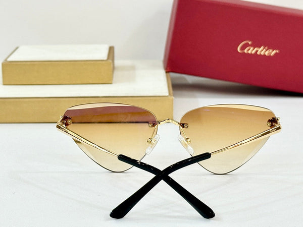 PANTHÈRE RIMLESS TRIANGLE FRAME SUNGLASSES 570457 IN METAL