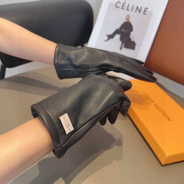 LV GLOVES IN BLACK LAMBSKIN 463894