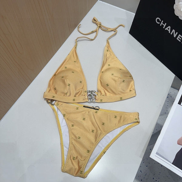 Chanel Swimsuits Yellow Cotton 180536