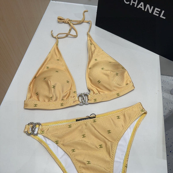 Chanel Swimsuits Yellow Cotton 180536