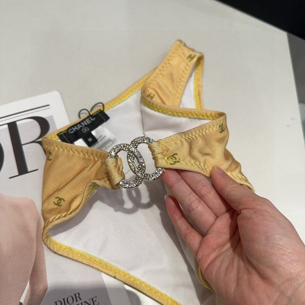 Chanel Swimsuits Yellow Cotton 180536