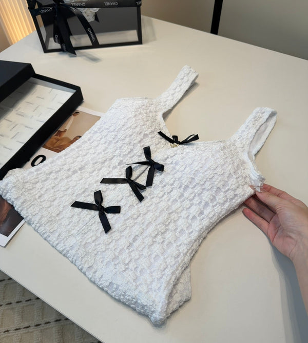 Chanel Swimsuits White Cotton 180546