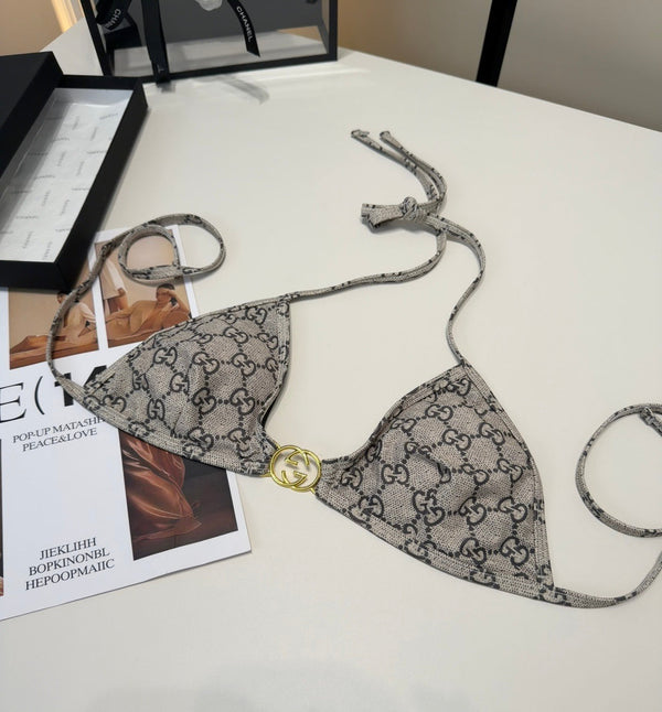 Gucci 26s Swimsuit Grey Cotton 185813