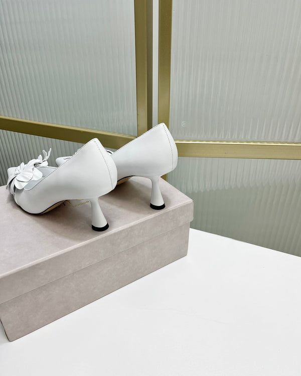 Jimmy Pumps 65mm In White Cowhide 597811
