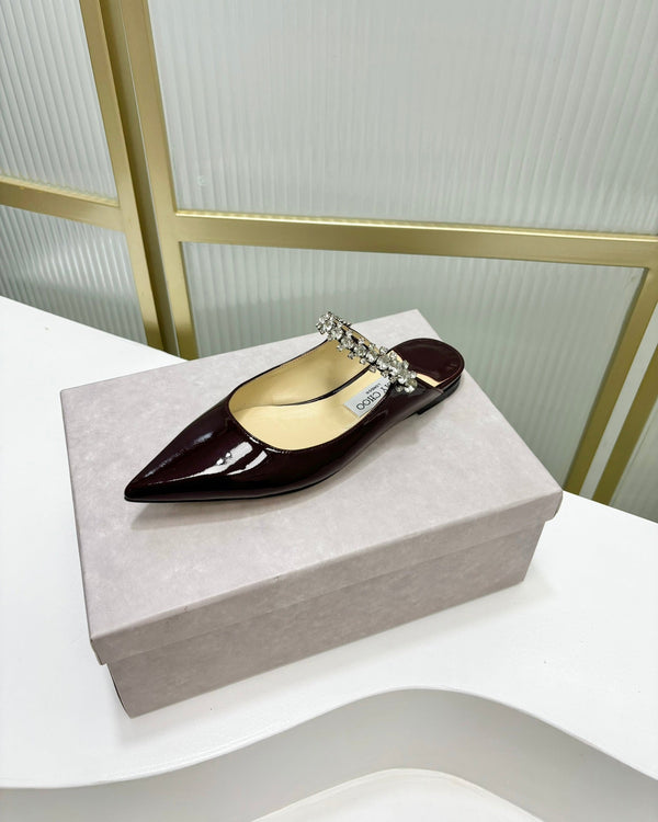 Jimmy Bing In Black Glossy Cowhide Mules 587752