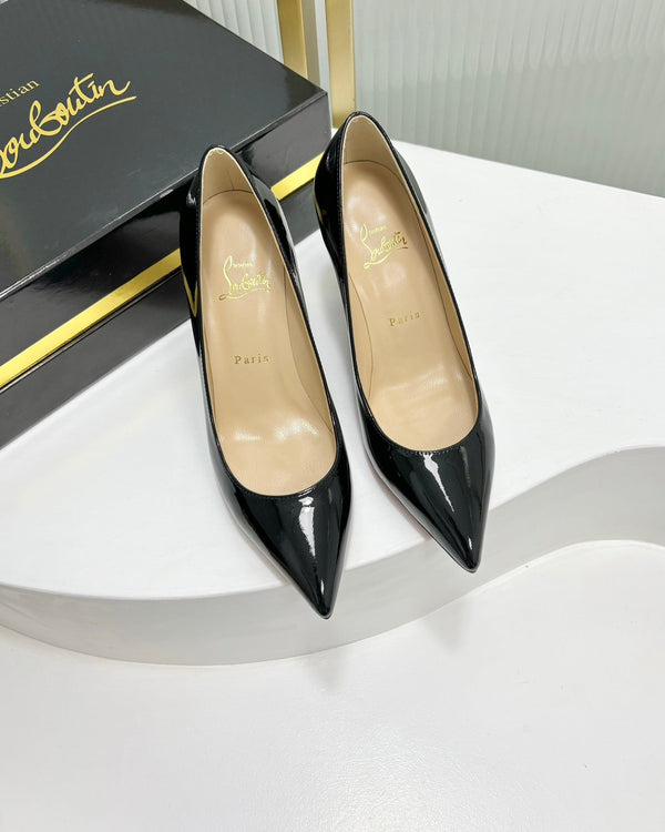 Cl Kate Pump Black Beige Patent Calfskin