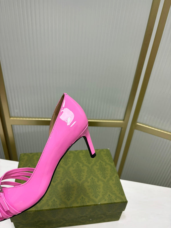HIGH PUMP 6 CM IN FUSCIA PINK CALFSKIN