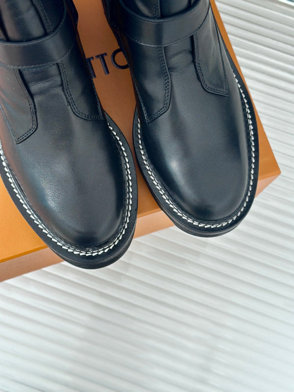 Stivaletto LV Beaubourg 30mm in pelle di vitello nera