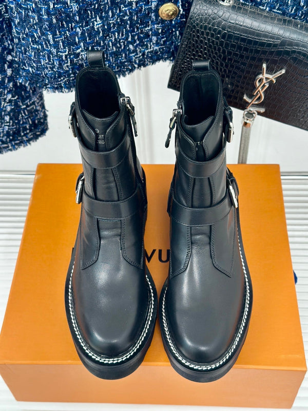 Stivaletto LV Beaubourg 30mm in pelle di vitello nera