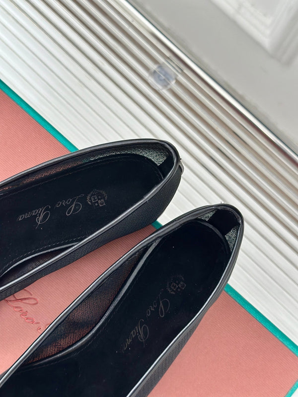 LP Primula Ballet Flat In Black Mesh Fabric With Suede Lining 989404