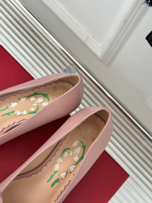 Bowow Pumps In Kidskin 40mm Light Pink Lambskin 989186