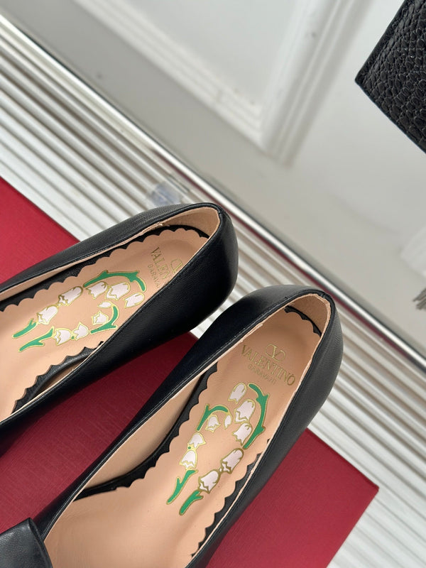 Bowow Pumps In Kidskin 40mm Black Lambskin 989188